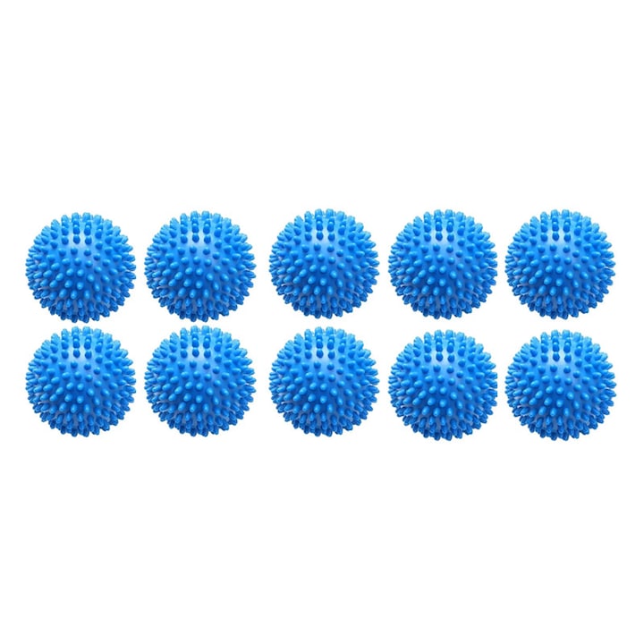 Set 10 bile pentru masina de spalat si uscator NEXTLY, ajuta la uscarea rapida a hainelor, ajuta impotriva sifonarii si incurcarii hainelor, antistatice, reutilizabile