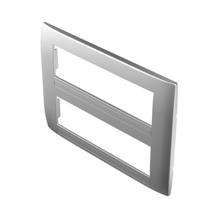 Rama Aparataje Tem Soft 2x7 Module, Argintiu