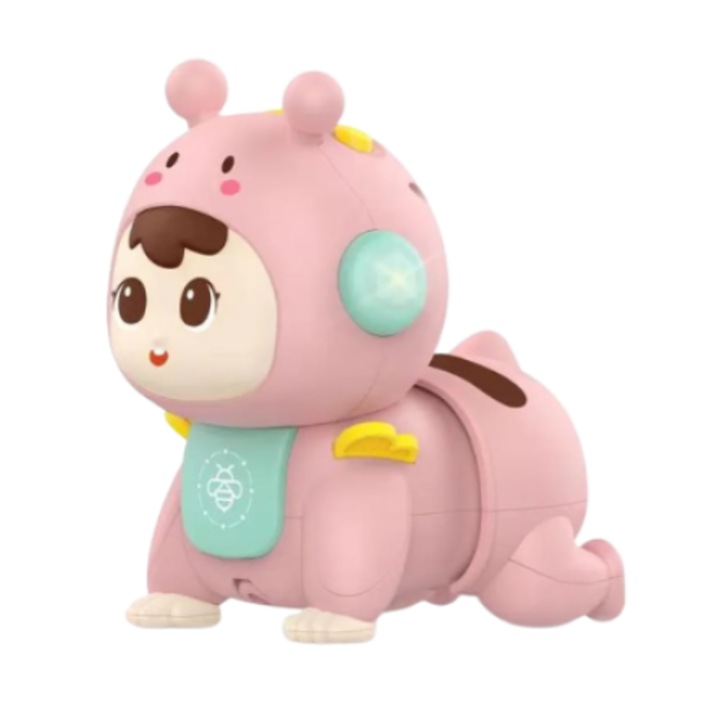 Jucarie interactiva, motrica, cu sunete, primul prieten, Bubu-Still, Roz perlat