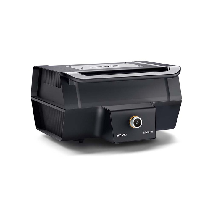 Електрическо барбекю Severin Sevo GT PG 8106, 3 kW, бездимно, OLED дисплей, черен
