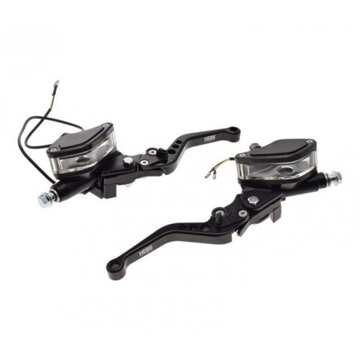 Set manete universale frana-ambreiaj moto, reglabile/rabatabile, negru