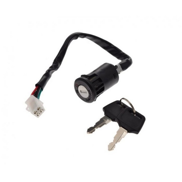 Univerzális gyújtás moto-atv kulccsal, 4 tűs dugóval