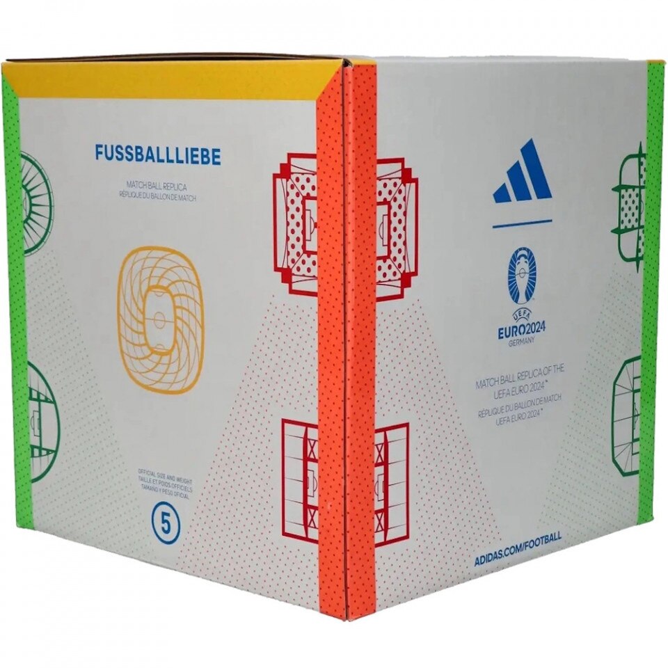 Minge fotbal Adidas Euro24 League Box, alb, 5 - eMAG.ro