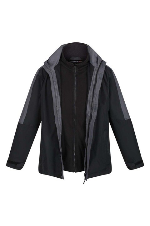 3 az 1-ben vízálló férfi kabát Defender III, RETRA130, Fekete