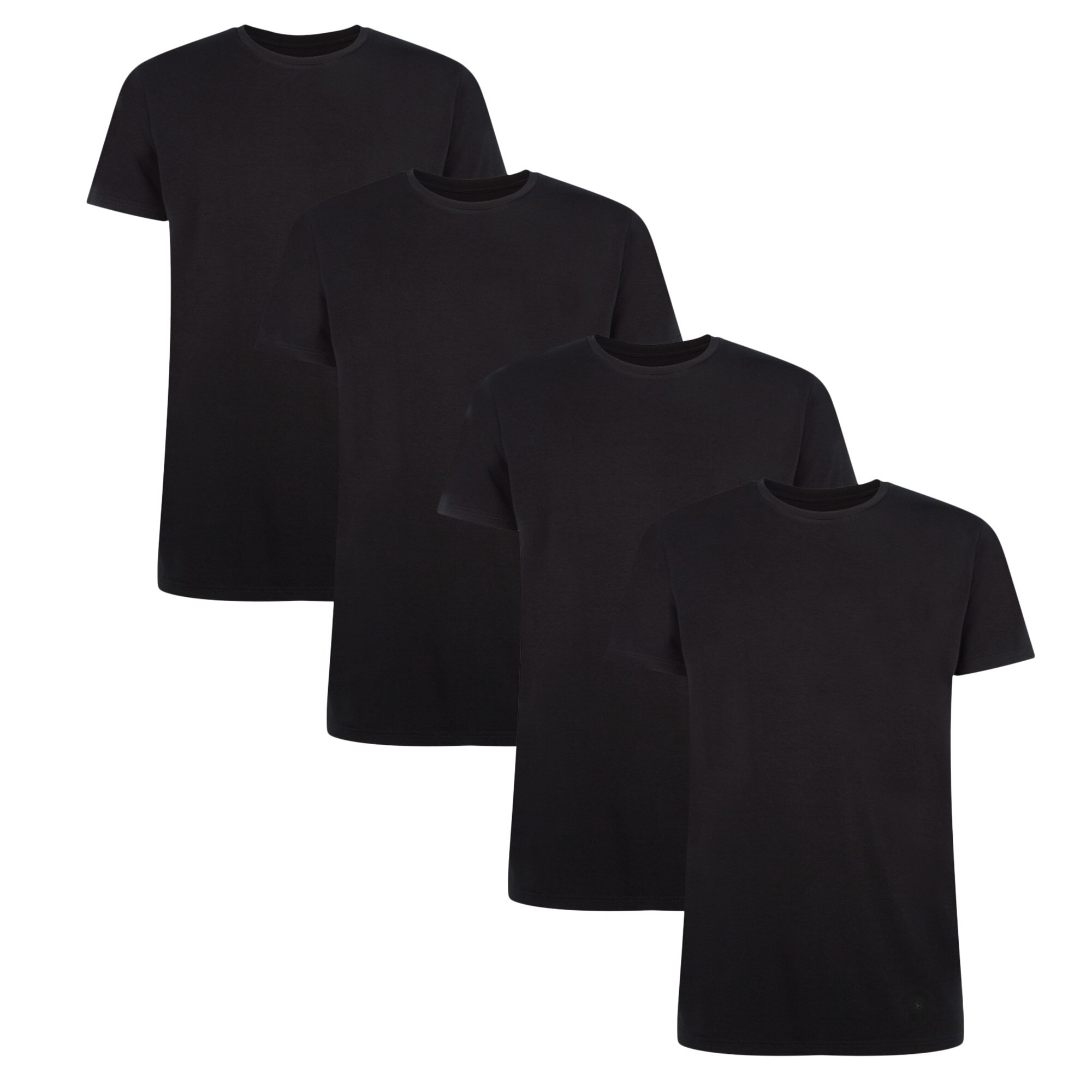 Bamboo Basics, Set de tricouri Ruben - 4 piese, Negru, S