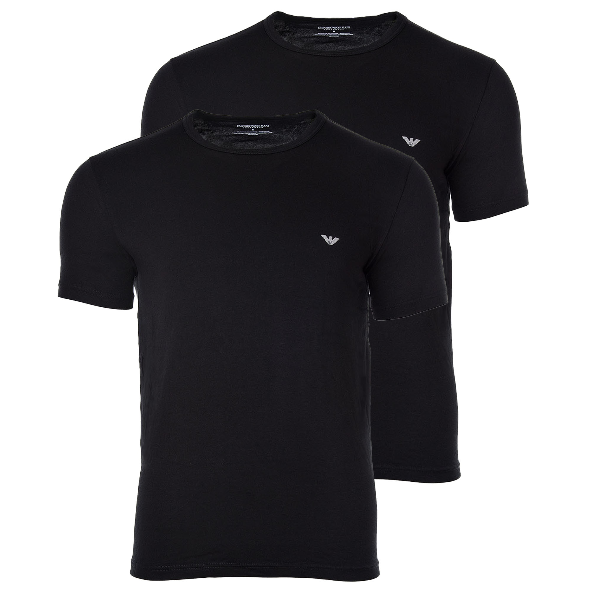 Emporio Armani Underwear, Set de tricouri de casa- 2 piese, Negru, S