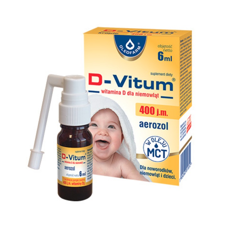 Spray oral pentru bebelusi vitamina D, Oleofarm, 6 ml