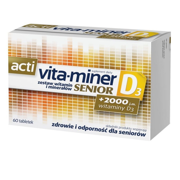 Vitamine senior D3, Acti, 60 de comprimate, 25°C