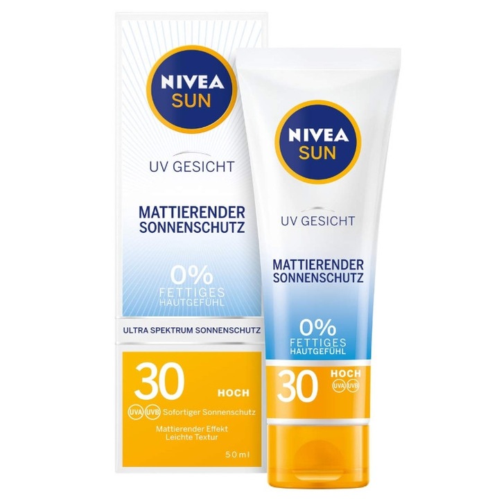 Crema cu protectie solara, Nivea, Efect matifiant, SPF 30, 50 ml