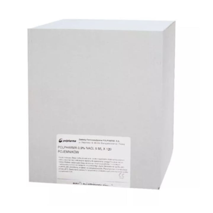 Kit ser fiziologic, Polpharma, 0,9% Nacl, 120 x 5 ml