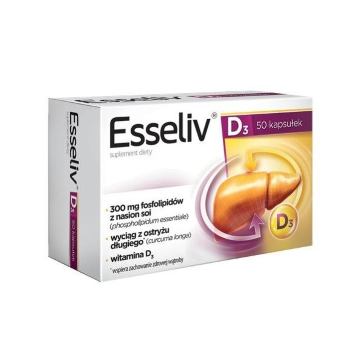 Supliment alimentar Aflofarm Esseliv D3, 50 capsule