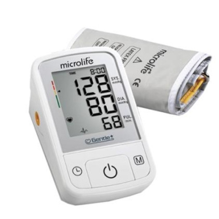 Automata vérnyomásmérő, Microlife, BP, A2 Basic, Tápegység mellékelve, Fehér
