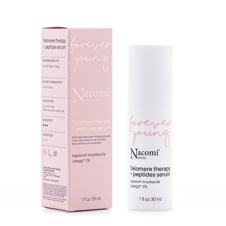 Ser anti-imbatranire, Nacomi, Telomere Therapy + Peptide, 30 ml