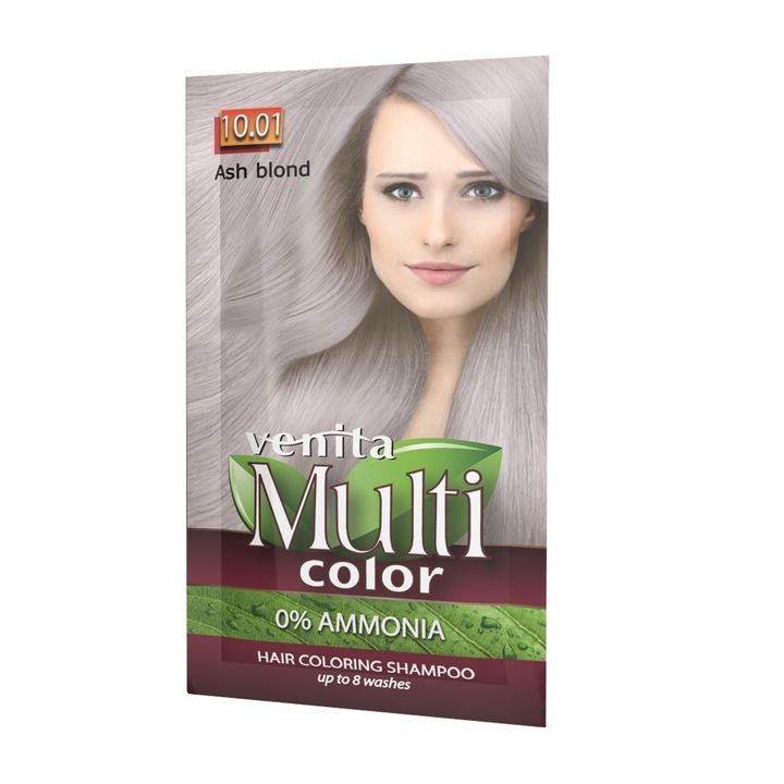 Sampon colorant, Venita, Blond cenusiu, 40g, 10.01