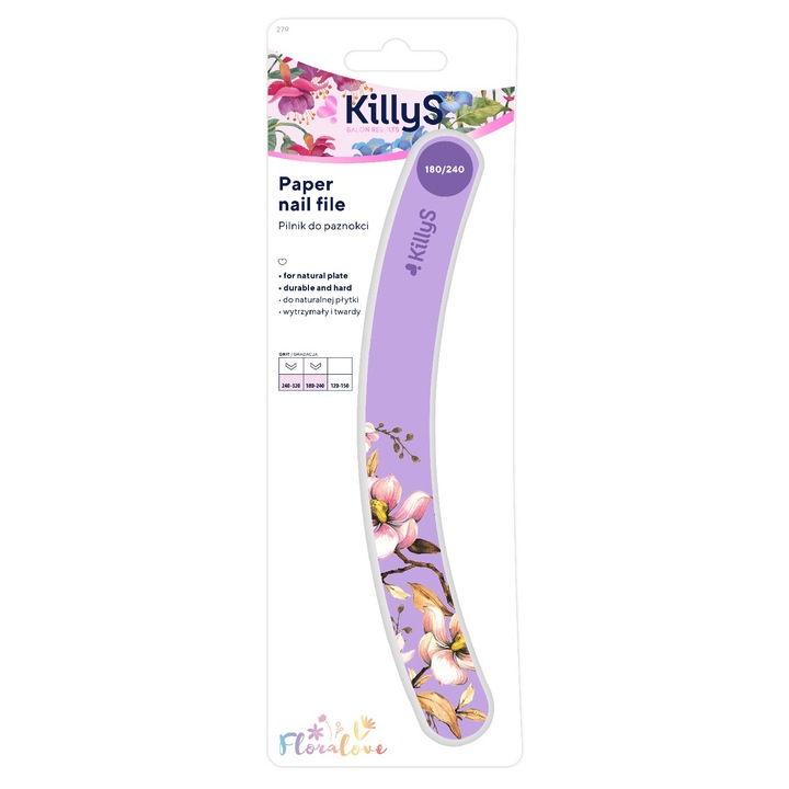 Pila de unghii, KillyS, 180/240, multicolor