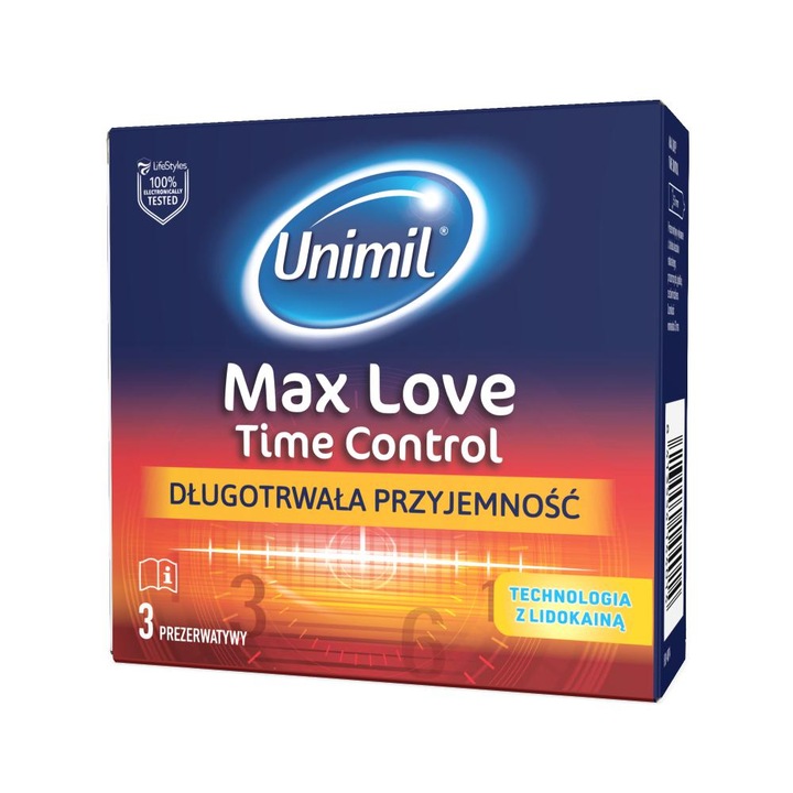 Латексови презервативи Unimil Max Love Time Control 3 бр
