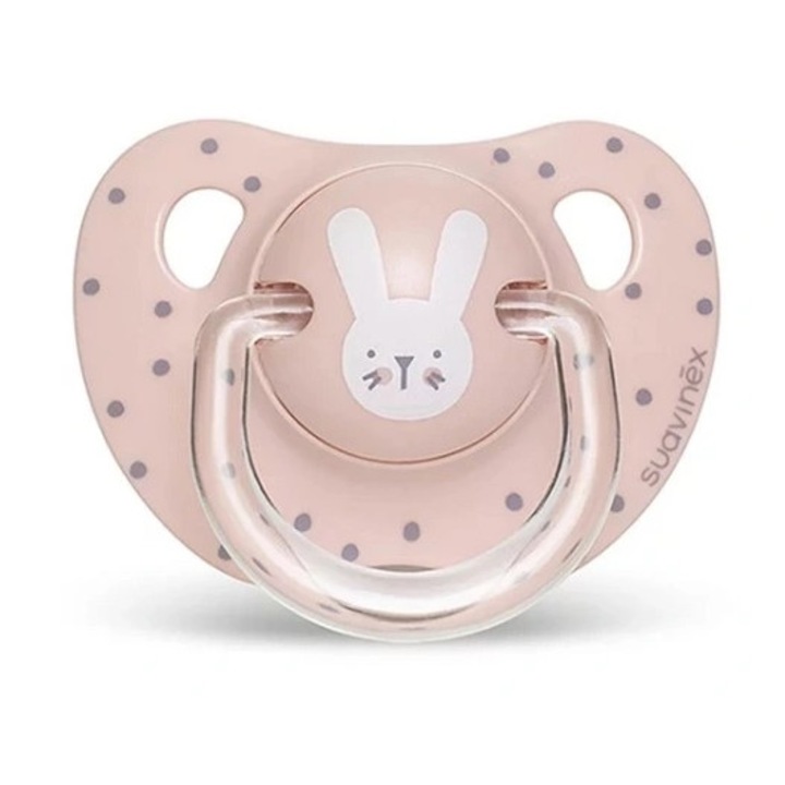 Suzeta Suavinex, colectia Hygge Baby, silicon anatomic, +18 luni, Roz