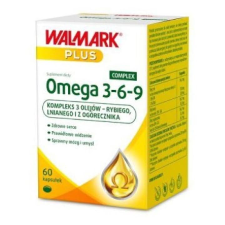 Omega 3-6-9 състав от ленено масло и пореч, Walmark, 60 капсули