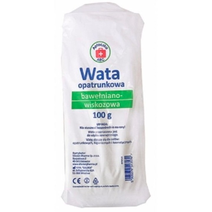 Pachet Vata sanitara, ABC, Bumbac/Vascoza, 100g