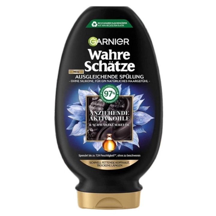 Balsam de par cu carbune activat si ulei de chimen negru, Garnier, 200 ml