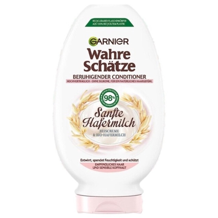 Balsam de par delicat lapte de ovaz, Garnier, True Treasures, 200ml