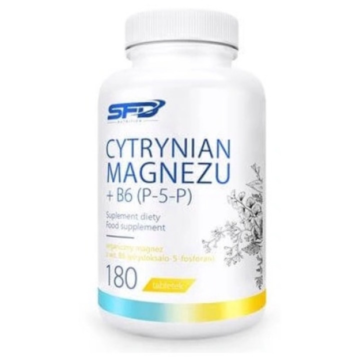 Supliment alimentar SFD Magnesium Citrate+ B6, 180 tablete