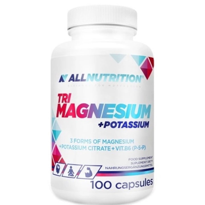 Хранителна добавка Allnutrition Tri Magnesium Potassium, 100 капсули