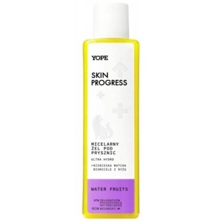 Yope Skin Progress Ultra Hydro Water Fruits micellás tusfürdő, 200 ml
