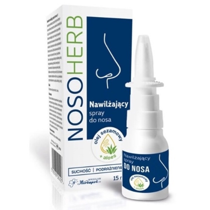Spray nazal hidratant, HERBAPOL WROClAW, aloe, 15 ml