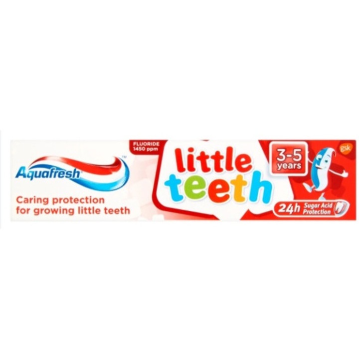 Fogkrém gyerekeknek, Aquafresh, Little Teeth, 3-5 éves korig, 50 ml