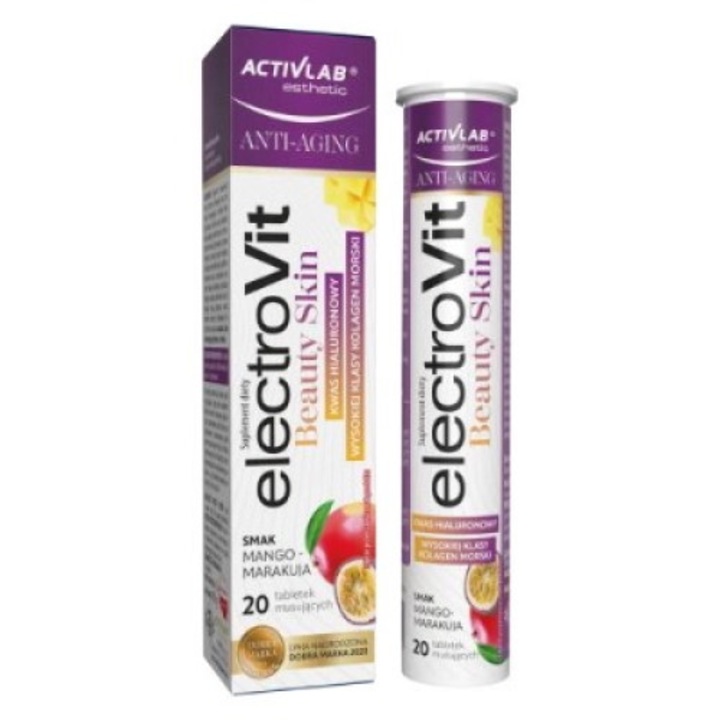 Táplálék-kiegészítő ElectroVit Beauty Skin, ActivLav, 20 db pezsgőtabletta