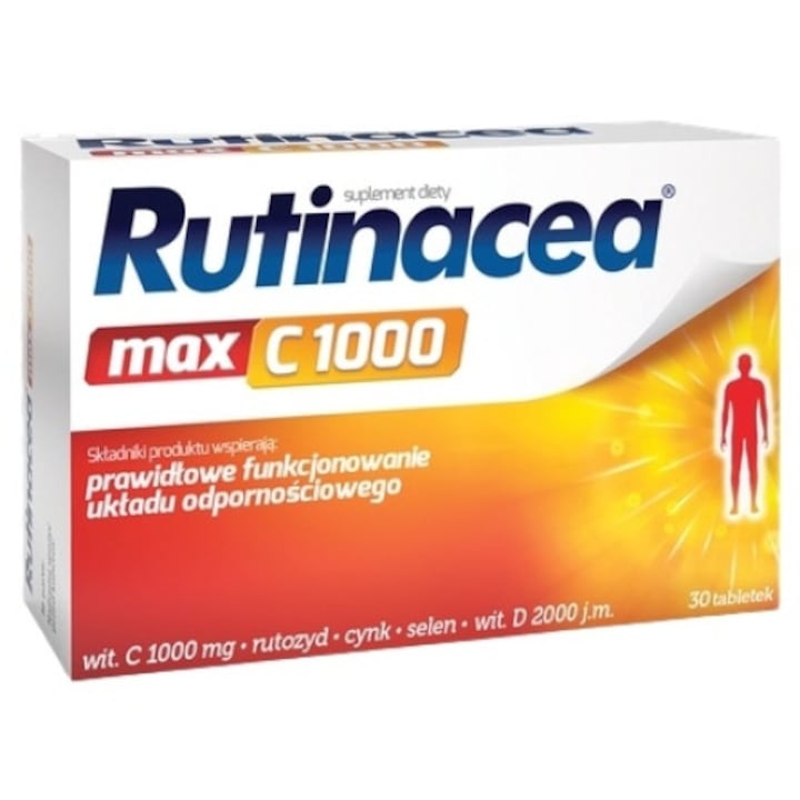 Supliment alimentar Aflofarm Rutinacea MAX C 1000, 30 tablete