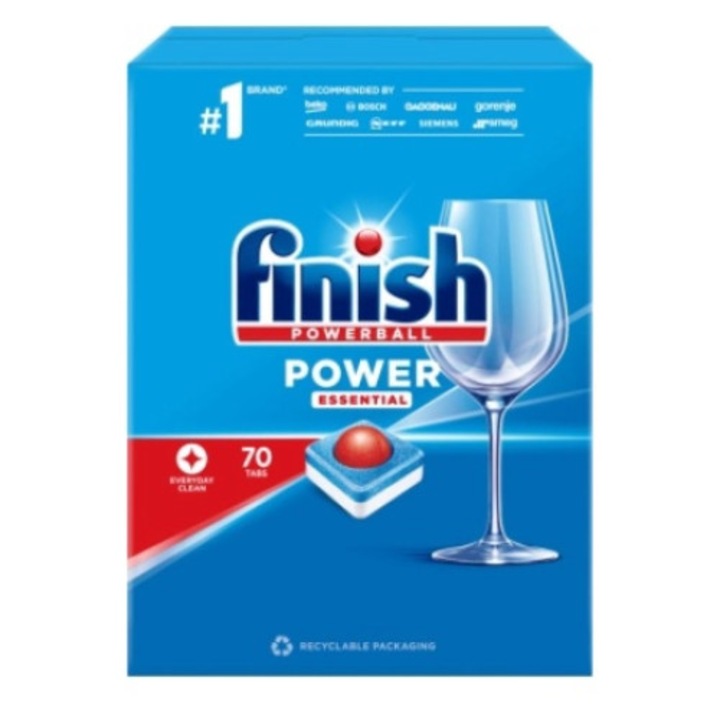 Set 70 de tablete pentru masina de spalat vase, Finish, Power Essential