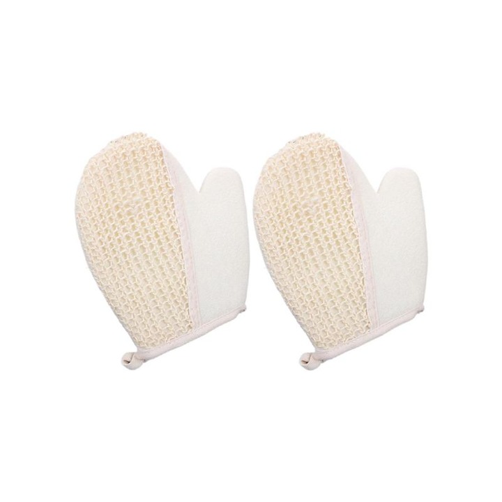 Manusa Exfolianta de Dus din Sisal Natural Reutilizabila & Delicata Pentru Exfoliere Corporala, Masaj si Curatare Profunda