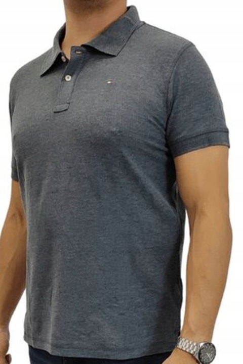 Тениска, Tommy Hilfiger Polo, стандартна кройка, памук, черно, S