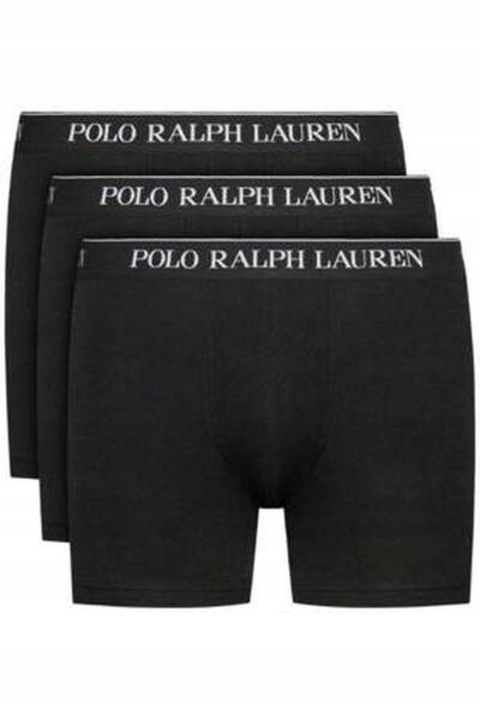 Set 3 perechi de boxeri pentru barbati, Polo Ralph Lauren, Bumbac, Negru, S