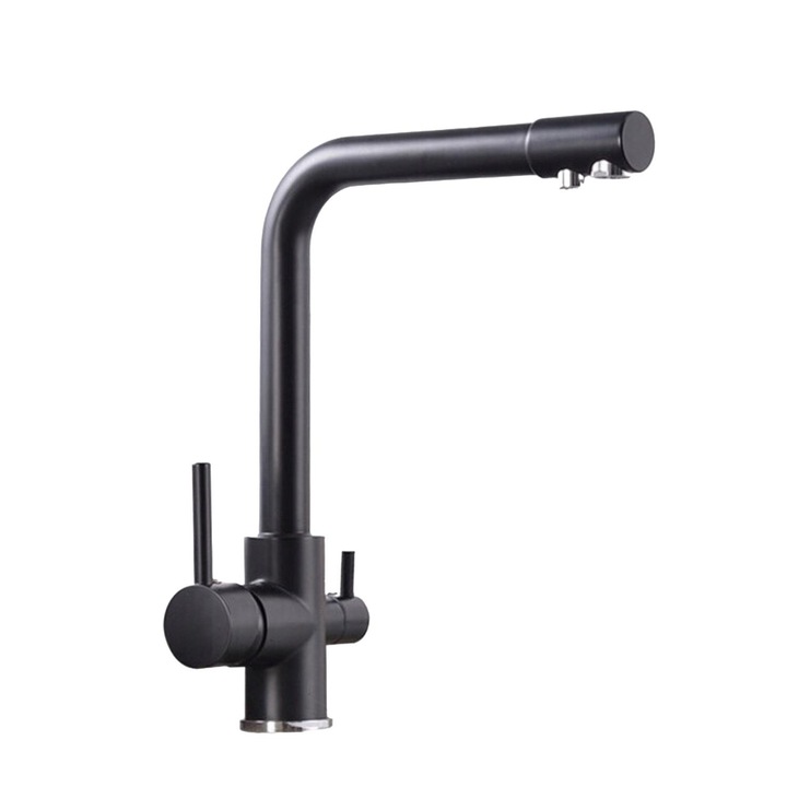 Háromutas konyhai csaptelep, Ari, Réz, Fekete