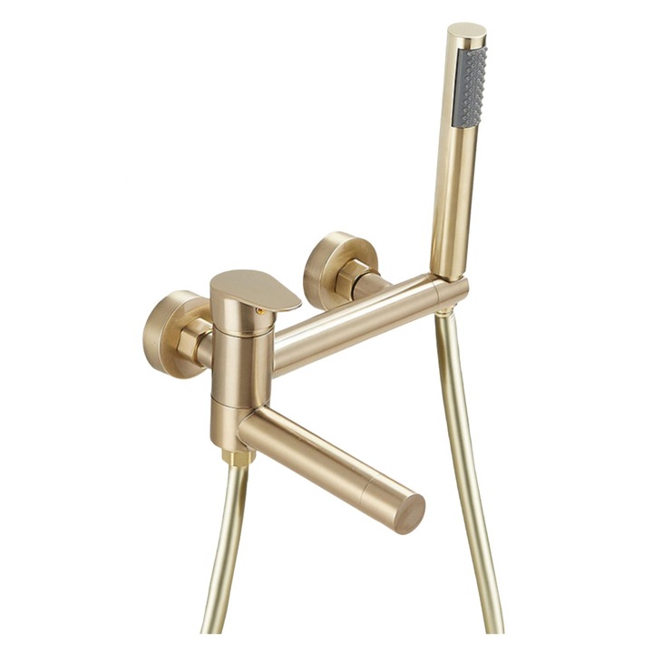 Baterie de perete pentru cada, Ari, Alama, Auriu