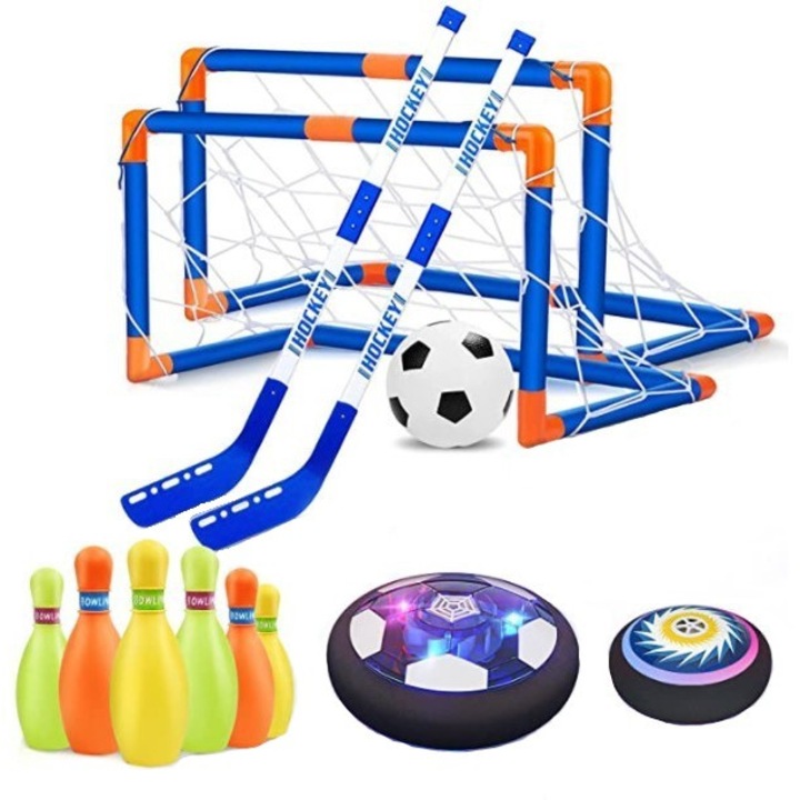 Set de fotbal pentru copii, WALALLA, Plastic, 60 x 55cm, +3ani, Multicolor