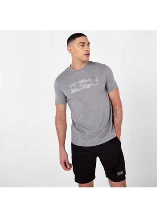 Férfi póló, Everlast, Camo, pamut/viszkóz, szürke, XL