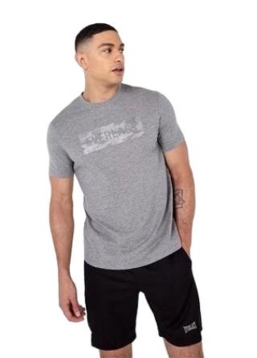 Férfi póló, Everlast, pamut/viszkóz, szürke, Szürke, 2XL