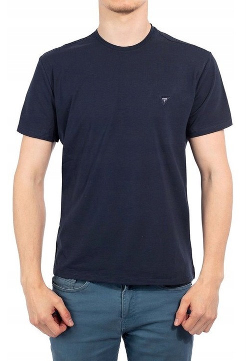 Férfi póló, Guess, pamut/elasztán, kék - 64688, Sötétkék