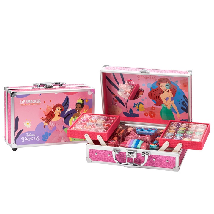 Disney Princess sminkkészlet gyerekeknek, 2 szintes, 50 db
