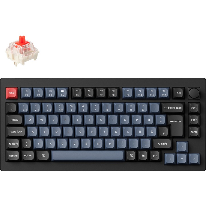 Безжична механична клавиатура Keychron V1 Max QMK/VIA, Gateron Jupiter Red