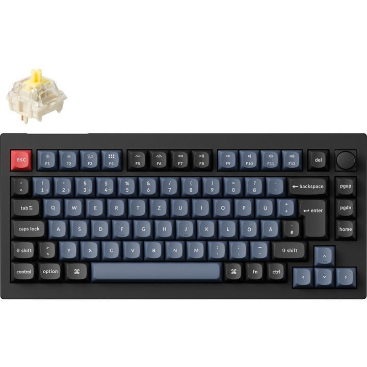 Безжична механична клавиатура Keychron V1 Max QMK/VIA, Gateron Jupiter Banana