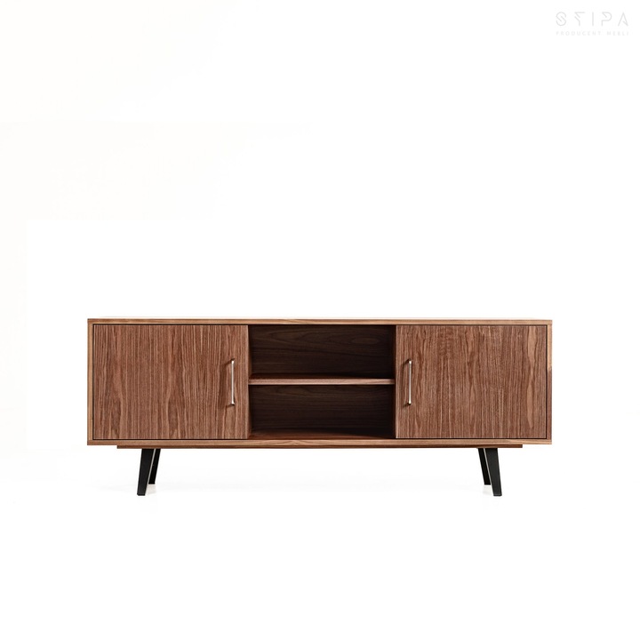 Comoda TV Bell, Stipa, 180 x 66 x 43, furnir de nuc american