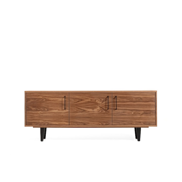 Comoda TV Primula, Stipa, 180 x 66 x 43, furnir de nuc american