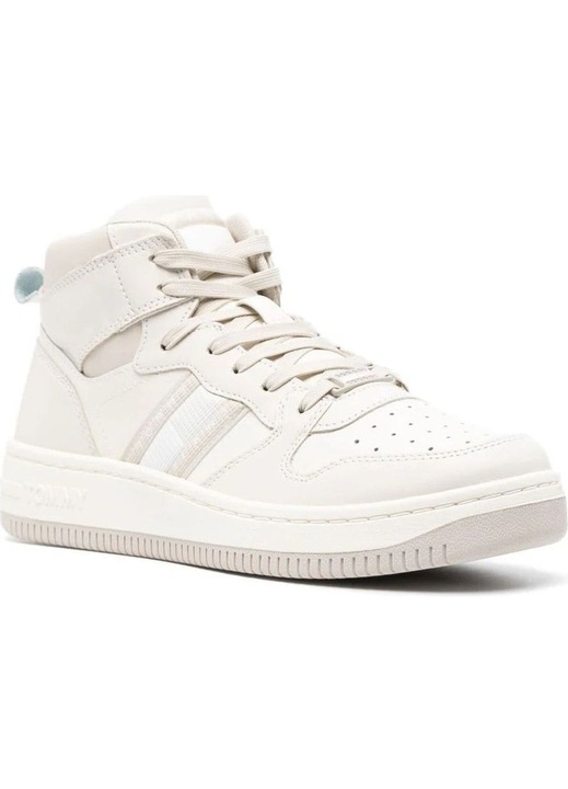 Ghete dama, Tommy Jeans, Piele, Alb, Alb
