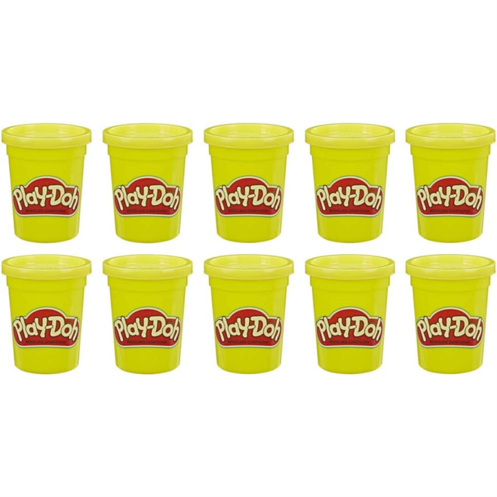 Set 12 cutii plastilina Play-Doh, Galben, 1360 gr
