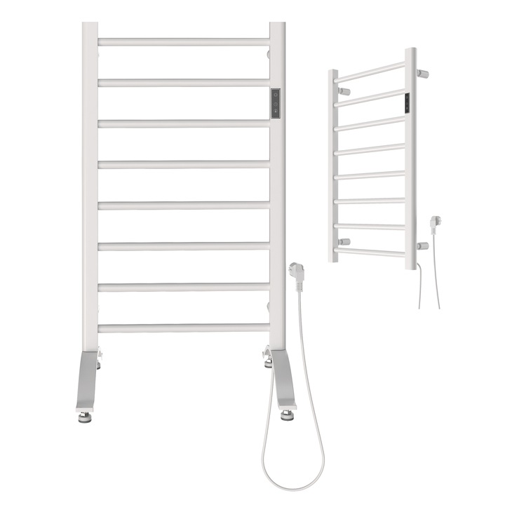 Radiator Baie, Granitan, 800 x 500 x 30 mm, 200W, Alb, Design Modern, Montaj Pe Podea Sau Perete, Afisaj Digital, Timer 1-8h, Material Rezistent, Ideal Pentru Baie Si Spalatorie, Confort Zilnic, Practic Pentru Uscare Prosoape